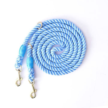 Hands Free Rope Dog Leash 7.5 FT with Adjustable Double Swivel Hook for Small Medium and Large Dogs Running Hiking Camping Walking