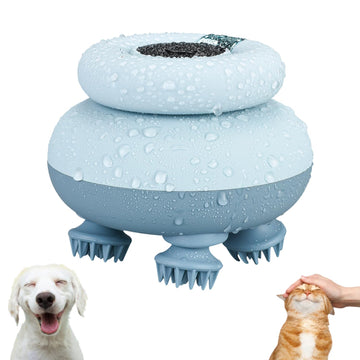 Electric Cat Head Massager Cordless Pet Massager with IPX7 Waterproof Level, Non-Slip Silicone Grip Head Massager tp Relieve Tense Muscles and Stiffness