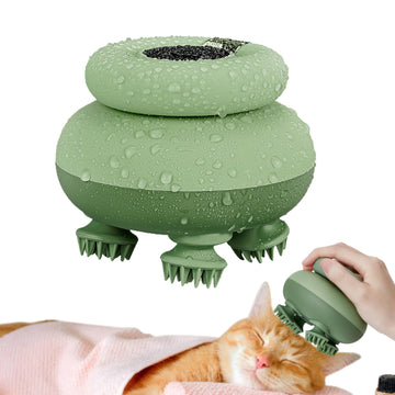 Electric Cat Head Massager Cordless Pet Massager with IPX7 Waterproof Level, Non-Slip Silicone Grip Head Massager tp Relieve Tense Muscles and Stiffness