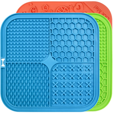 Lick Mat for Dogs and Cats Licking Mats with Suction Cups, Cat Treats Food Mat Slow Feeder Dog Bowls for Anxiety Relief,Pet Supplies for Interactive Dog Toys Pads for Boredom and Stimulating