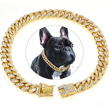 Sparkling Crystal Dog Collar: Stylish and Secure