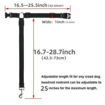 2-in-1 Pet Car Seat Belt: Safe, Adjustable, and Versatile
