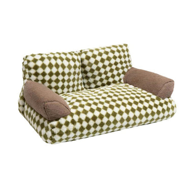 Vintage Leisure Plaid Dog & Cat Sofa Bed