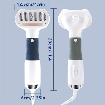 Quiet Pet Grooming Dryer with Comb Brush: Fast & Gentle